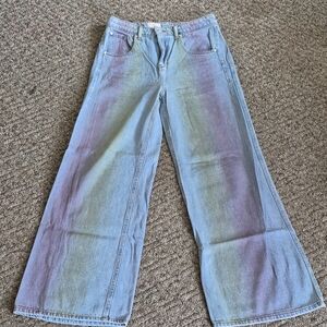 Mid-Rise Wide Leg Jeans By Pilcro Size 28